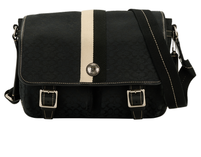 Voyager Messenger, &pound;150, Handbags, Black, Fabric, Front view
